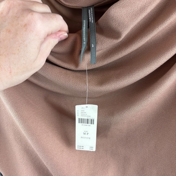 NWT Anthropologie The Maya Ruched Cowl-Neck Dress - Medium Petite - Picture 3 of 13